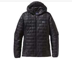 Black Nano Puff with hood